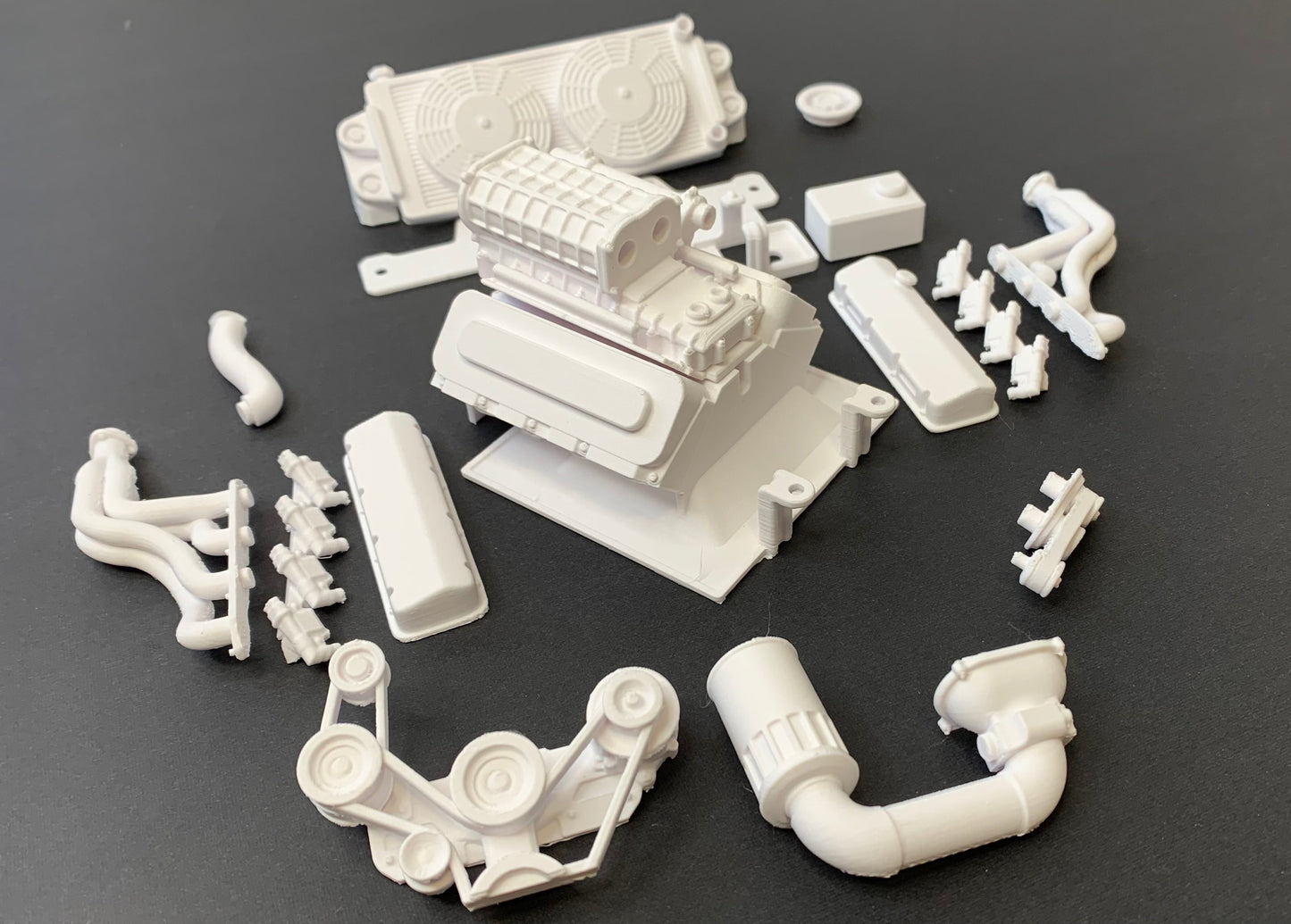 Engine for Vanquish H10 Optic, 3D Printed, Scale Crawler Part, Knight Customs Design, Radio Control Model Truck, 1:10 Scale RC