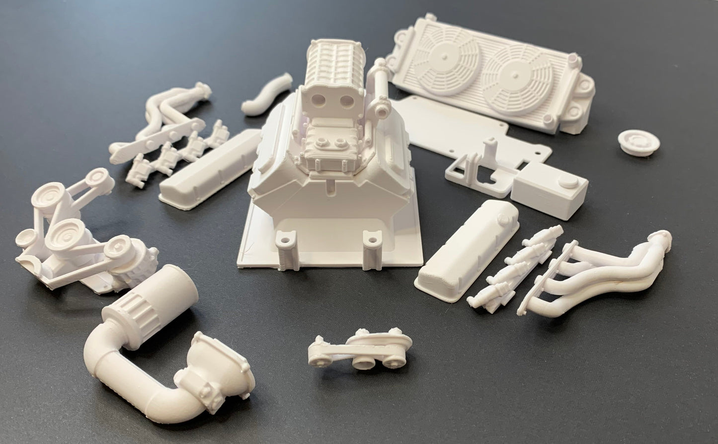 Engine for Vanquish H10 Optic, 3D Printed, Scale Crawler Part, Knight Customs Design, Radio Control Model Truck, 1:10 Scale RC