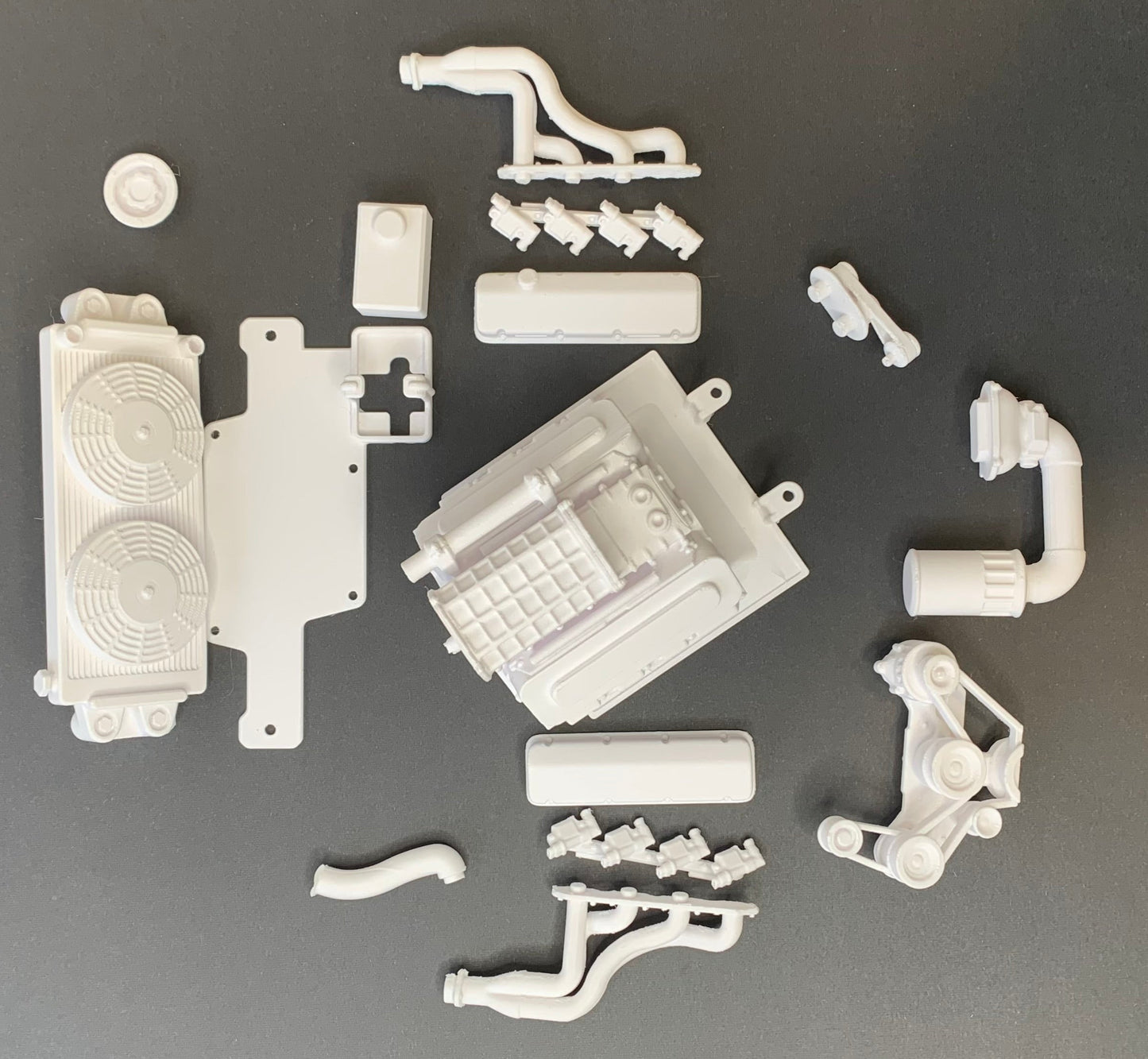Engine for Vanquish H10 Optic, 3D Printed, Scale Crawler Part, Knight Customs Design, Radio Control Model Truck, 1:10 Scale RC