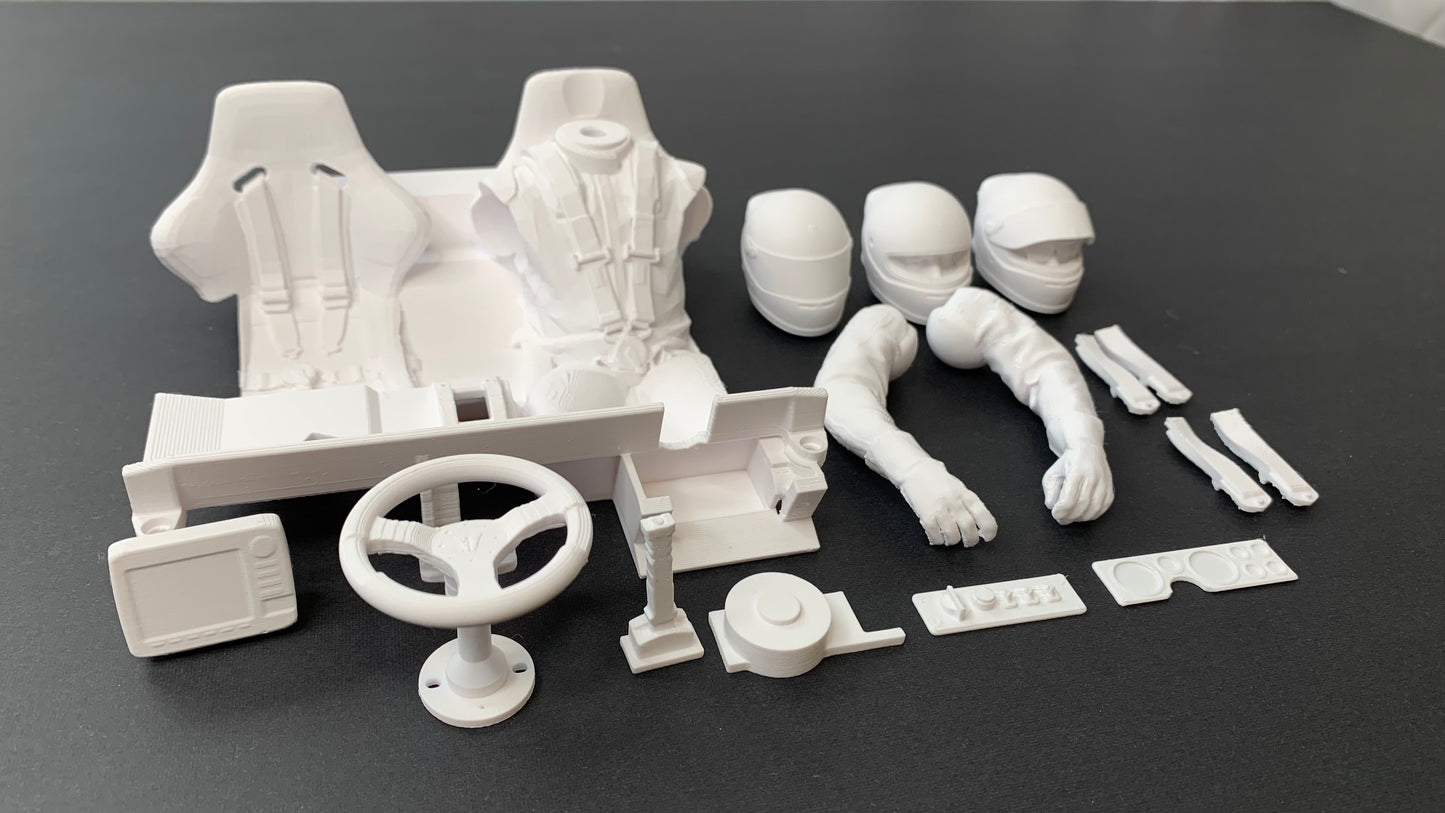 Interior Detail Set for Vanquish H10 Optic, 3D Printed, Scale Crawler Part, Knight Customs Design, Radio Control Model Truck, 1:10 Scale RC