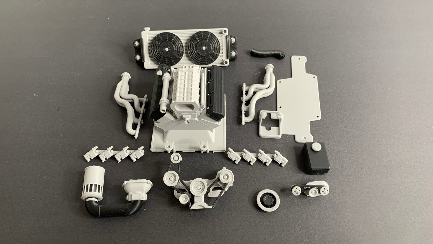 Engine for Vanquish H10 Optic, 3D Printed, Scale Crawler Part, Knight Customs Design, Radio Control Model Truck, 1:10 Scale RC