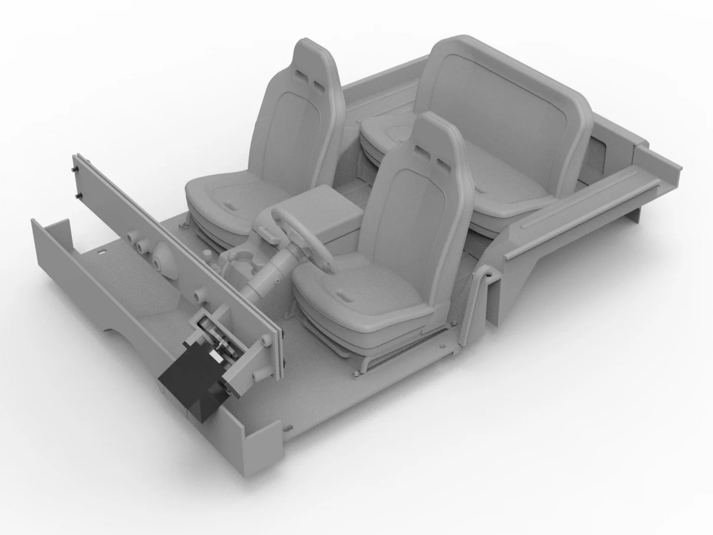 Axial CJ-7 Interior with Animatronic Driver for SCX10 III, 3D Printed parts, Knight Customs design
