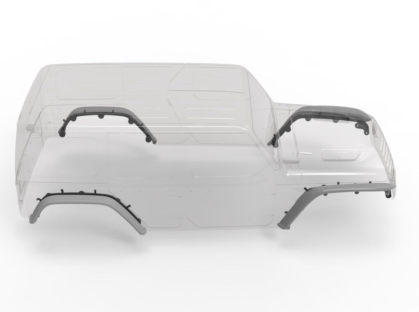 Fenders for SCX10 III Jeep JLU Body, 4 Pieces, 3D Printed Parts, Knight Customs Designs