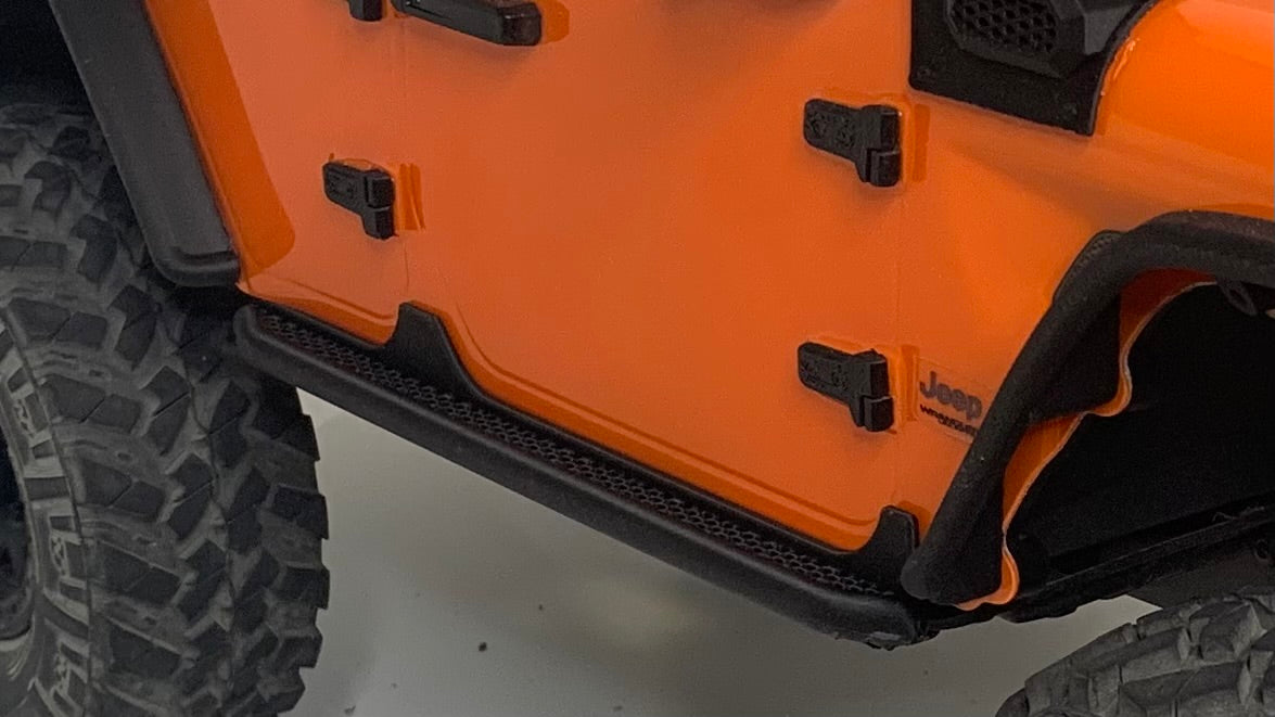 Rock Sliders for SCX10 III Jeep JLU Body, 2 Pieces, 3D Printed Parts, Knight Customs Design