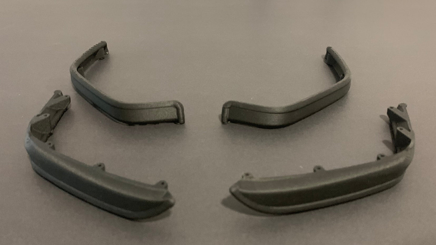 Fenders for SCX10 III Jeep JLU Body, 4 Pieces, 3D Printed Parts, Knight Customs Designs