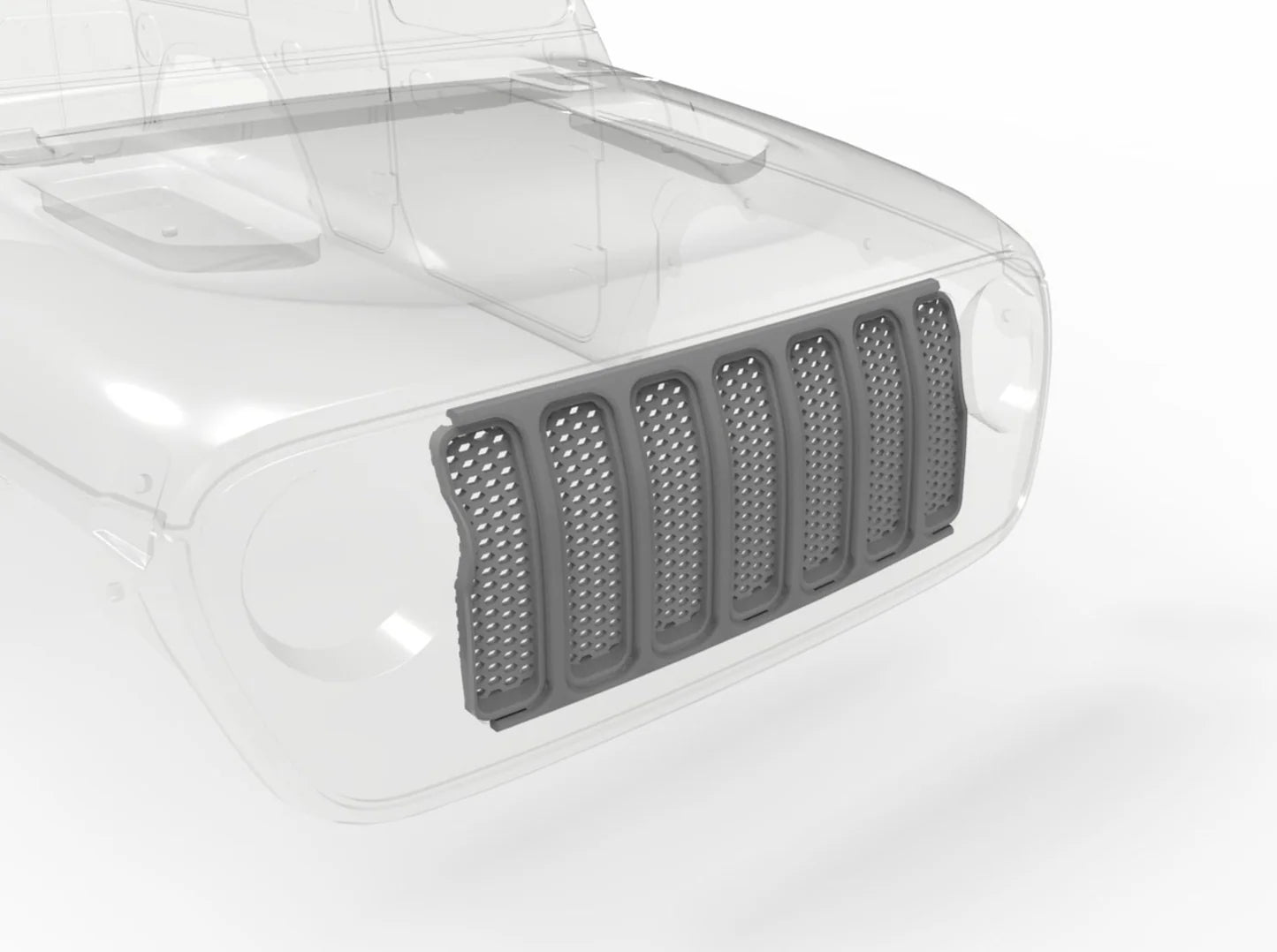 Grill for SCX10 III Jeep JLU Body, 1 Piece, 3D Printed Part, Knight Customs Design