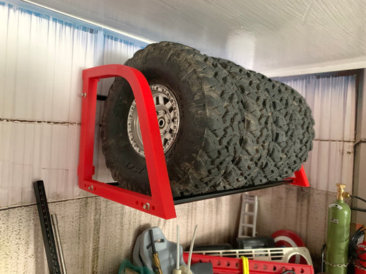 Scale RC Tire Rack 1:10 Scale, Crawler Garage Accessory, 3D Printed Model, Gift